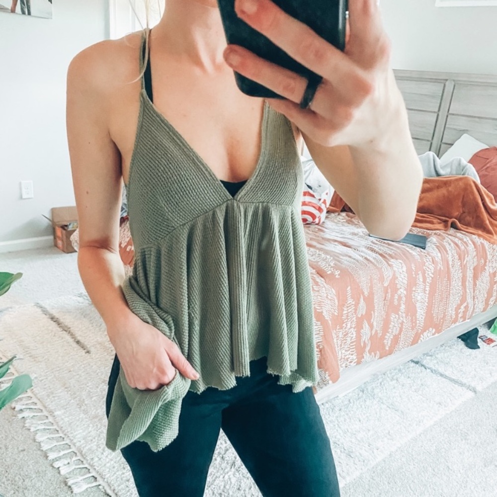Waffle Knit Racerback Tank